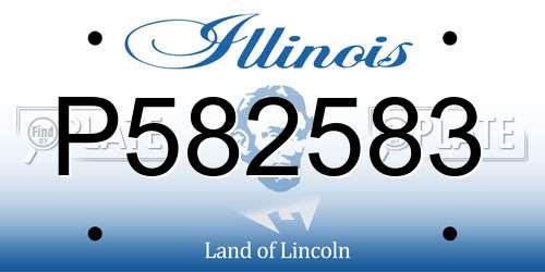 P582583 Illinois License Plate