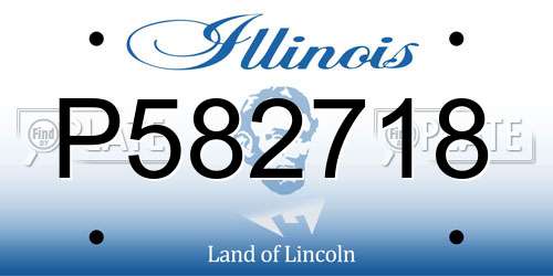 P582718 Illinois License Plate