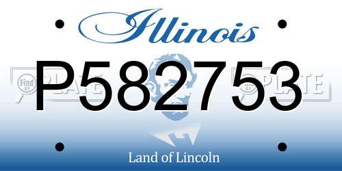 P582753 Illinois License Plate