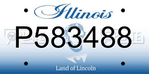 P583488 Illinois License Plate
