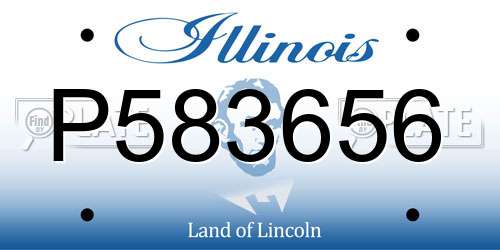 P583656 Illinois License Plate