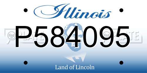 P584095 Illinois License Plate