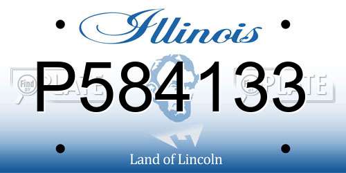 P584133 Illinois License Plate