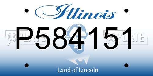 P584151 Illinois License Plate