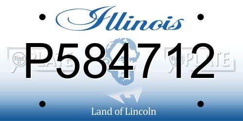 P584712 Illinois License Plate