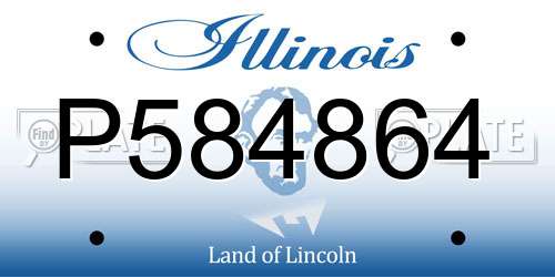 P584864 Illinois License Plate