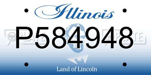 P584948 Illinois License Plate