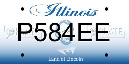 P584EE Illinois License Plate