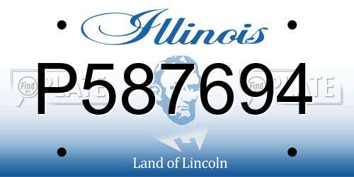 P587694 Illinois License Plate