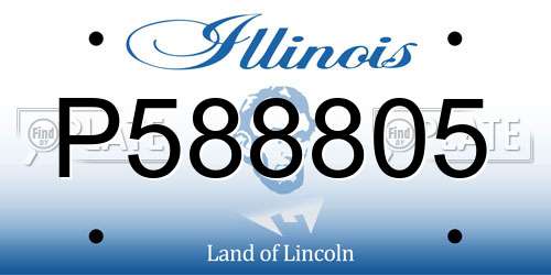 P588805 Illinois License Plate