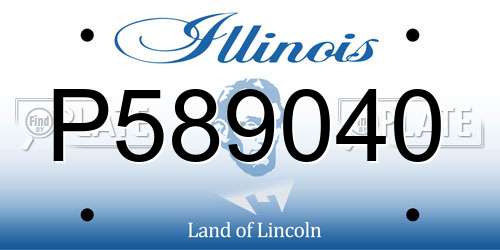 P589040 Illinois License Plate