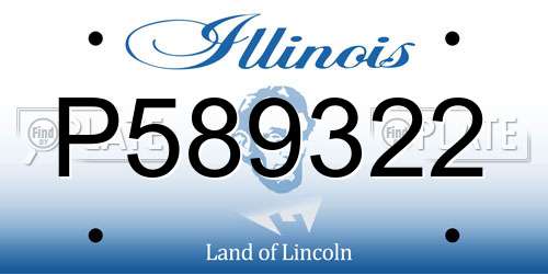 P589322 Illinois License Plate