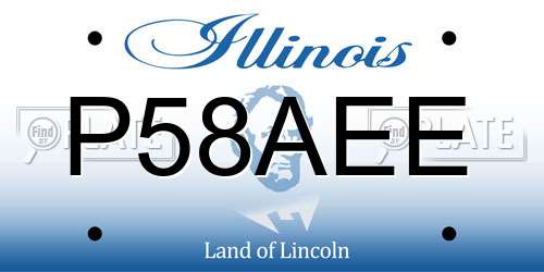 P58AEE Illinois License Plate
