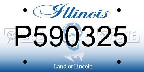 P590325 Illinois License Plate