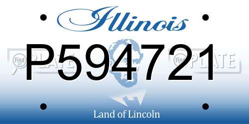 P594721 Illinois License Plate