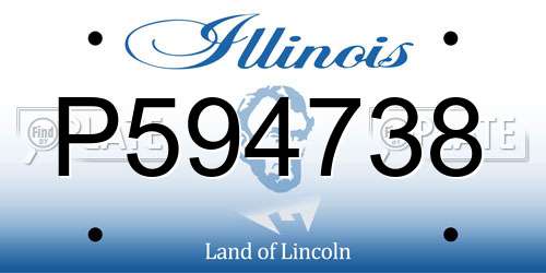 P594738 Illinois License Plate