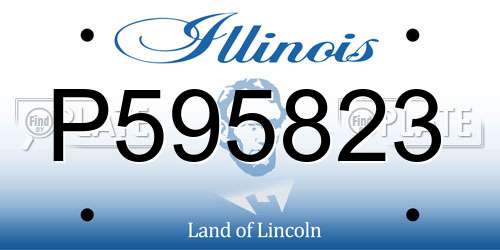 P595823 Illinois License Plate