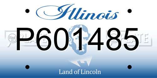 P601485 Illinois License Plate
