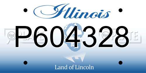 P604328 Illinois License Plate