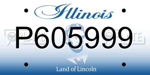 P605999 Illinois License Plate