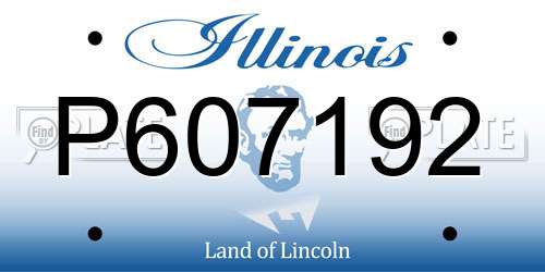 P607192 Illinois License Plate