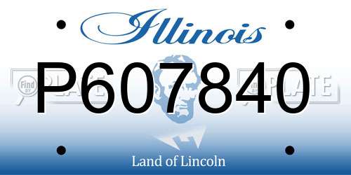 P607840 Illinois License Plate