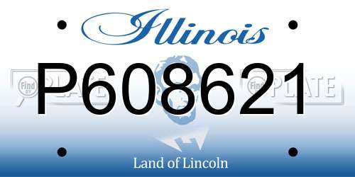 P608621 Illinois License Plate