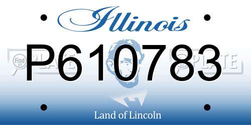 P610783 Illinois License Plate