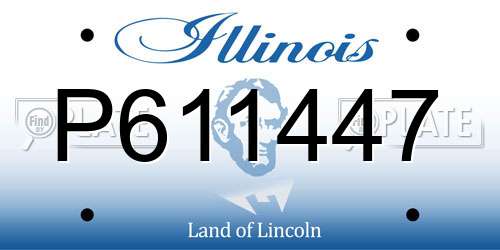 P611447 Illinois License Plate