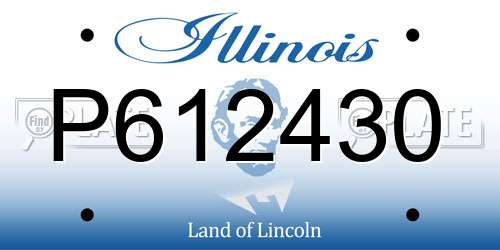 P612430 Illinois License Plate