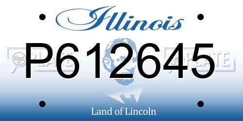 P612645 Illinois License Plate