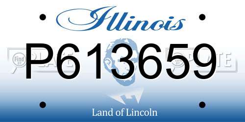 P613659 Illinois License Plate