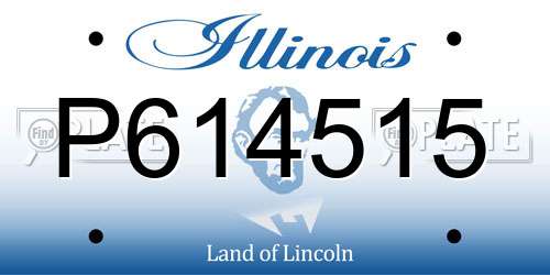P614515 Illinois License Plate