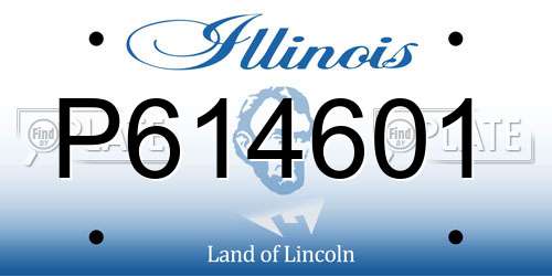 P614601 Illinois License Plate
