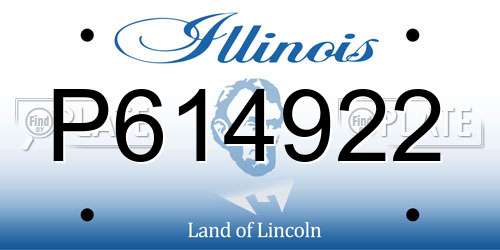 P614922 Illinois License Plate
