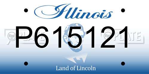 P615121 Illinois License Plate