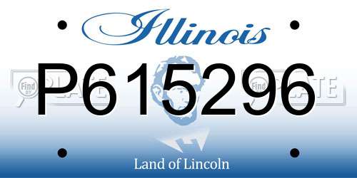 P615296 Illinois License Plate