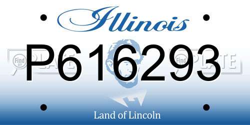 P616293 Illinois License Plate
