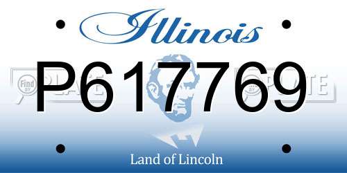 P617769 Illinois License Plate