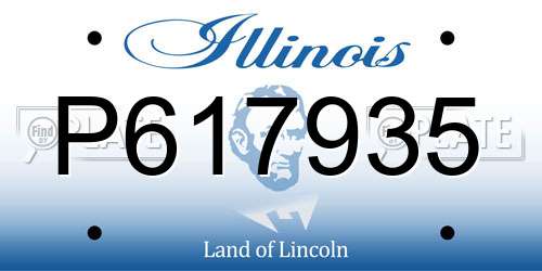 P617935 Illinois License Plate