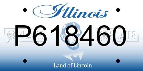 P618460 Illinois License Plate