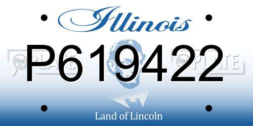 P619422 Illinois License Plate