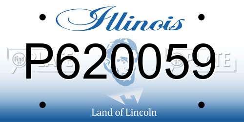 P620059 Illinois License Plate