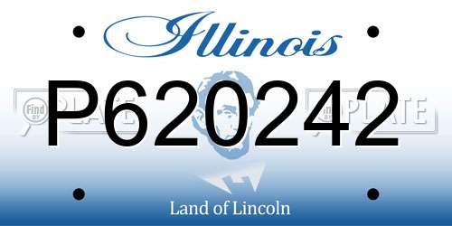 P620242 Illinois License Plate