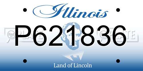 P621836 Illinois License Plate