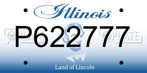 P622777 Illinois License Plate