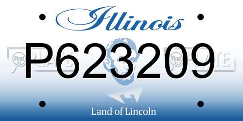 P623209 Illinois License Plate
