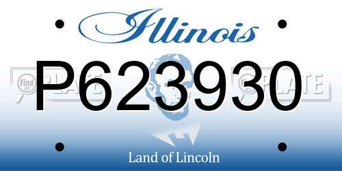 P623930 Illinois License Plate