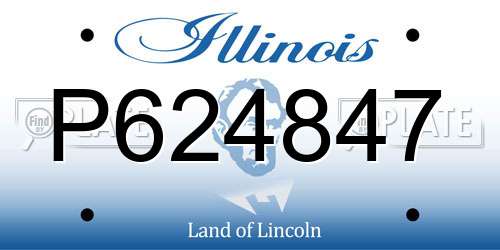 P624847 Illinois License Plate