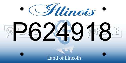 P624918 Illinois License Plate
